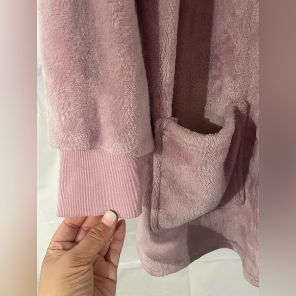 Hippie Rose Pink Hooded Cardigan Sweater - Picture 4 of 6